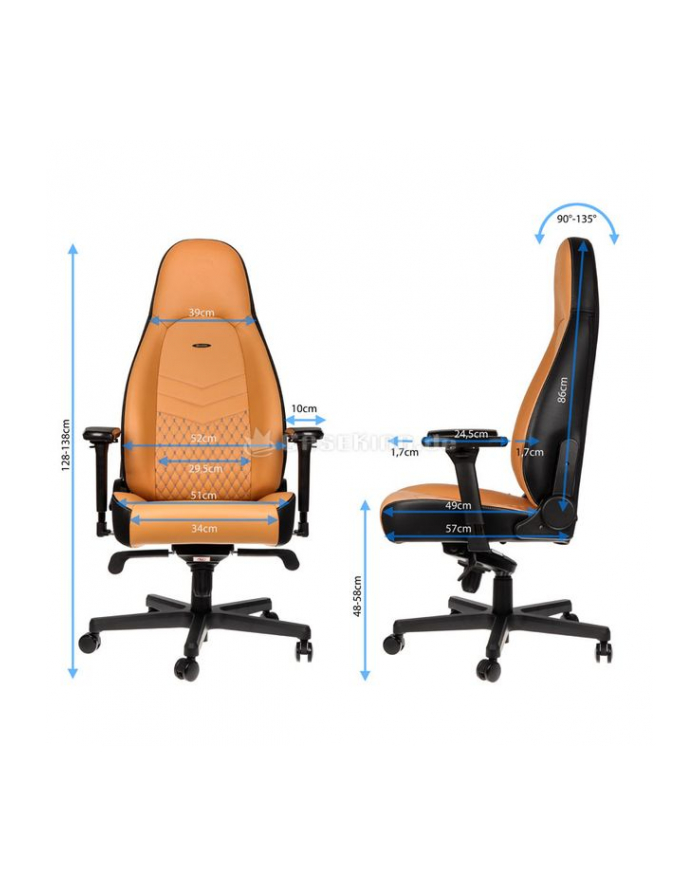 Noblechairs Icon Czarno-brązowy (NBLICNRLCBK) główny