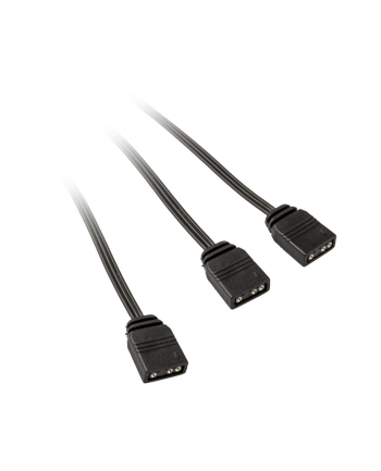 Kolink rozgałęziacz oświetlenia 2x ARGB 3-pin LED 30cm z adapterem męski / żeński, czarny