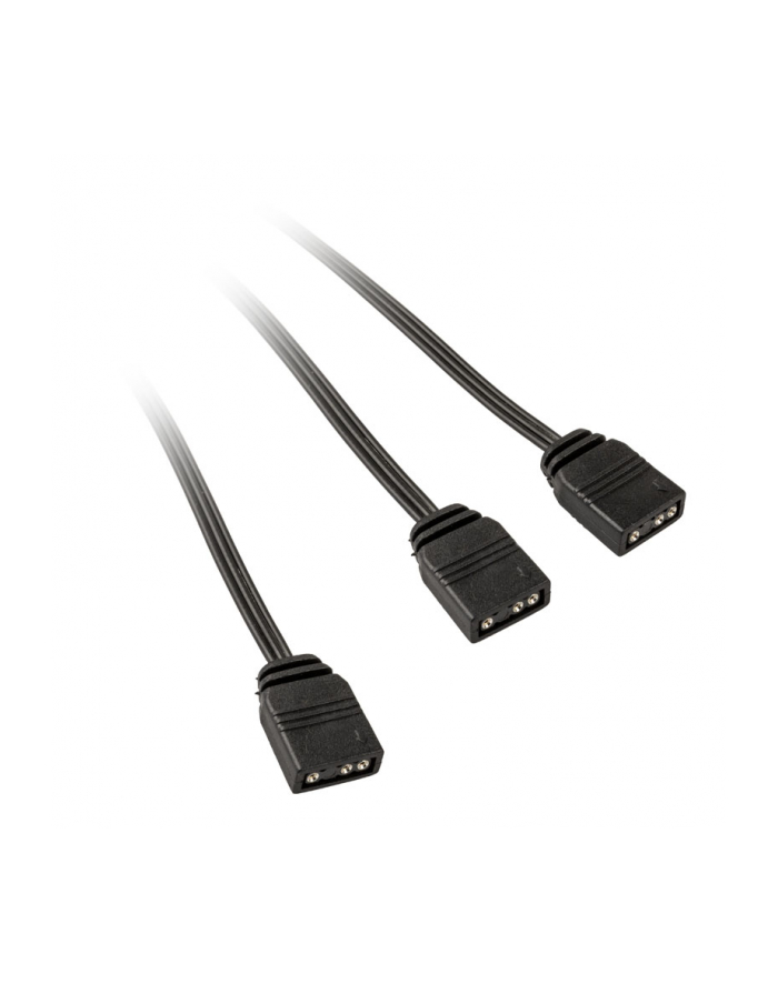 Kolink rozgałęziacz oświetlenia 2x ARGB 3-pin LED 30cm z adapterem męski / żeński, czarny główny