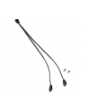 Kolink rozgałęziacz oświetlenia 2x ARGB 3-pin LED 30cm z adapterem męski / żeński, czarny - nr 2