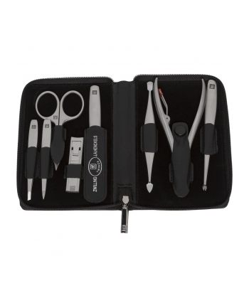 Zwilling Twinox Zestaw do Manicure Zip Fastener Case Nappa Leather Black 8 el.