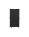 Szafa instalacyjna rack stojąca 19 cali  27u 800x1000 czarna drzwi szklane LCD (flat pack) - nr 30