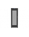 Szafa instalacyjna rack stojąca 19 cali 37U 800x1000 czarna drzwi perforowane LCD ( Flat pack) - nr 28