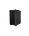 Szafa instalacyjna RACK stojąca 19 22U 800X800 czarne drzwi szklane LCD (FLAT PACK) - nr 14