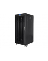 Szafa instalacyjna RACK stojąca 19 22U 800X800 czarne drzwi szklane LCD (FLAT PACK) - nr 32