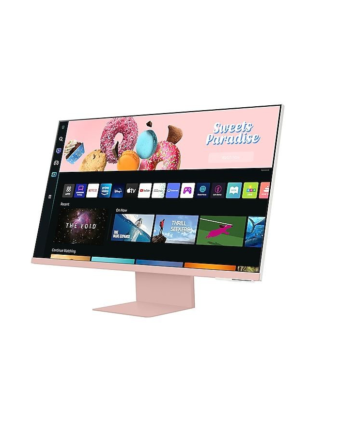 Samsung 32'' LS32BM801UUXEN VA 3840x2160 UHD 16:9 1xMicro HDMI/1xUSB-C 1xUSB-C (65W) 4 ms (GTG) HAS / Webcam / głośniki płaski różowy SMART główny