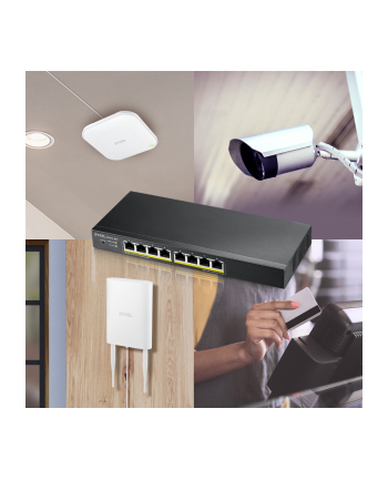 zyxel Przełącznik zarządzalny GS1915-8EP PoE Smart 60W 802.3at desktop hybrid mode Switch nr 2