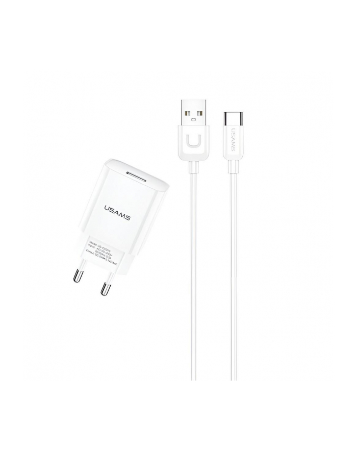 usams Ładowarka sieciowa USB kabel USB-C 2,1A T21 główny