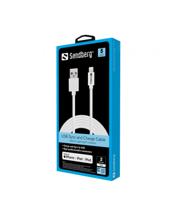 Sandberg USB A/Lightning 2m Biały (440-94)