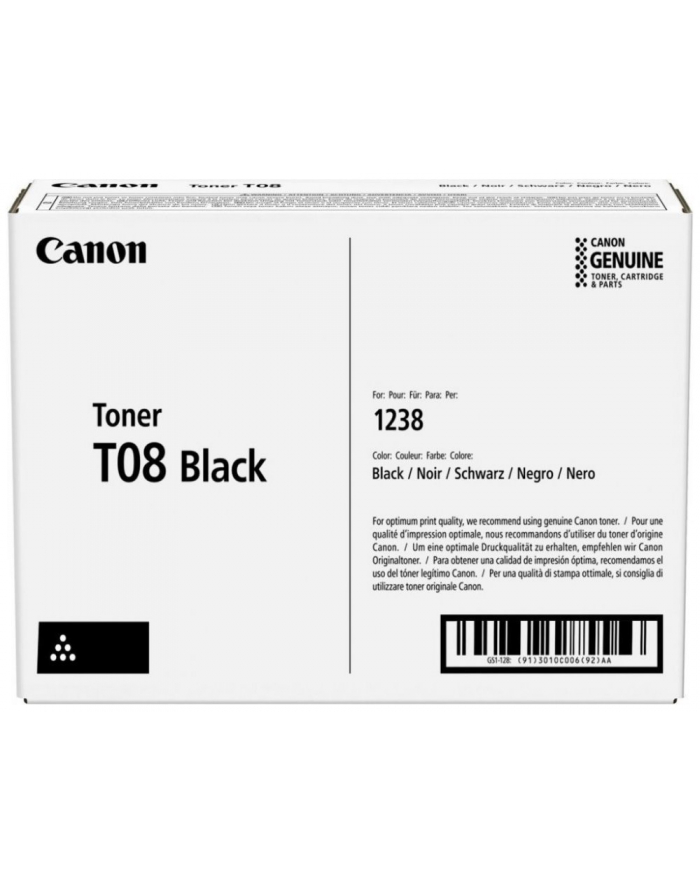 Canon toner Black T08, 3010C006 (T08) główny
