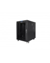 Szafa instalacyjna RACK stojąca 19 15U 800X1000 czarna drzwi szklane LCD  (FLAT PACK) - nr 18