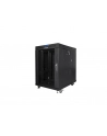 Szafa instalacyjna RACK stojąca 19 15U 800X1000 czarna drzwi szklane LCD  (FLAT PACK) - nr 23