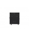 Szafa instalacyjna RACK stojąca 19 15U 800X1000 czarna drzwi szklane LCD  (FLAT PACK) - nr 3