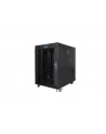 Szafa instalacyjna RACK stojąca 19 15U 800X1000 czarna drzwi szklane LCD  (FLAT PACK) - nr 5
