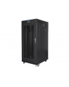 Szafa instalacyjna RACK stojąca 19 15U 800X1000 czarna drzwi perforowane LCD( FLAT PACK) - nr 31