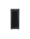 Szafa instalacyjna rack stojąca 19 cali  27u 800x1000 czarna drzwi szklane LCD (flat pack) - nr 21