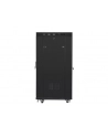 Szafa instalacyjna rack stojąca 19 cali  27u 800x1000 czarna drzwi szklane LCD (flat pack) - nr 30