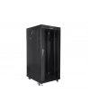 Szafa instalacyjna RACK stojąca 19 cali 37u 800x1000 czarna drzwi szklane LCD (flat pack) - nr 11