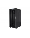 Szafa instalacyjna RACK stojąca 19 cali 37u 800x1000 czarna drzwi szklane LCD (flat pack) - nr 15