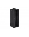 Szafa instalacyjna RACK stojąca 19 cali 37u 800x1000 czarna drzwi szklane LCD (flat pack) - nr 19
