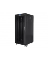 Szafa instalacyjna RACK stojąca 19 cali 37u 800x1000 czarna drzwi szklane LCD (flat pack) - nr 26