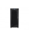 Szafa instalacyjna RACK stojąca 19 cali 37u 800x1000 czarna drzwi szklane LCD (flat pack) - nr 7