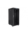 Szafa instalacyjna RACK stojąca 19 cali 37u 800x1000 czarna drzwi szklane LCD (flat pack) - nr 8