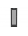 Szafa instalacyjna rack stojąca 19 cali 37U 800x1000 czarna drzwi perforowane LCD ( Flat pack) - nr 15