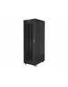 Szafa instalacyjna rack stojąca 19 cali 37U 800x1000 czarna drzwi perforowane LCD ( Flat pack) - nr 25