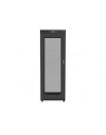 Szafa instalacyjna rack stojąca 19 cali 37U 800x1000 czarna drzwi perforowane LCD ( Flat pack) - nr 28