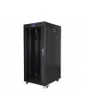 Szafa instalacyjna RACK stojąca 19 22U 800X800 czarne drzwi szklane LCD (FLAT PACK) - nr 11