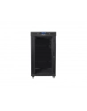 Szafa instalacyjna RACK stojąca 19 22U 800X800 czarne drzwi szklane LCD (FLAT PACK) - nr 21
