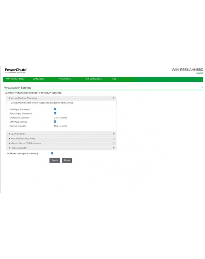 APC PowerChute Network Shutdown v4.5 for Dell EMC VxRail 1-Year główny