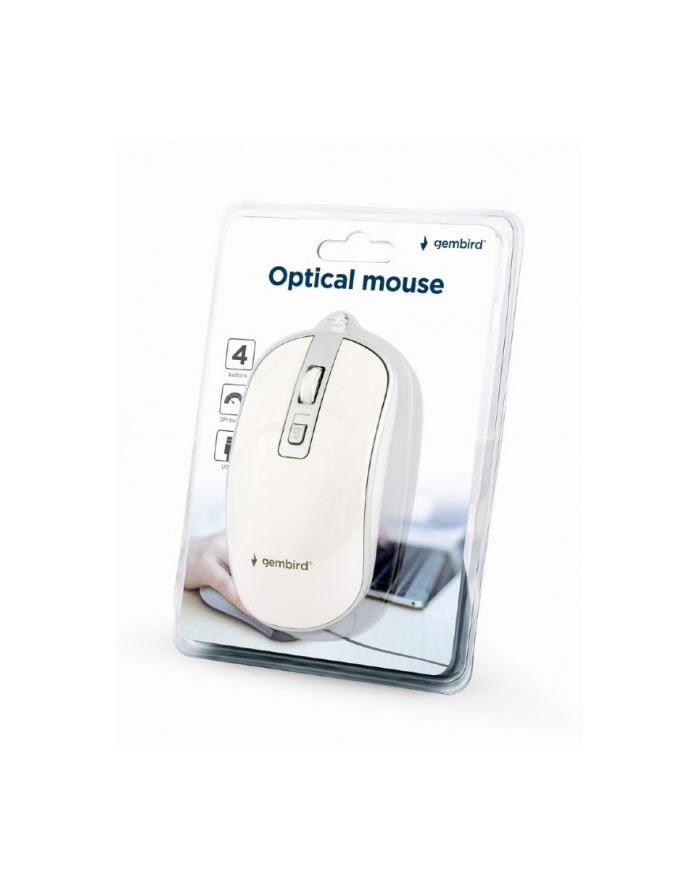 GEMBIRD MUS-4B-06-WS Mysz optyczna USB biało / srebrna główny