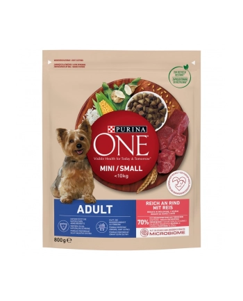 purina nestle Karma One Mini Adult bogata w wołowinę z ryżem 800g nr 1