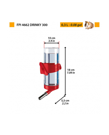 ferplast DRINKY 4662 MEDIUM - pojnik automatyczny dla gryzoni