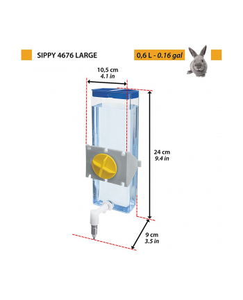 ferplast SIPPY 4676 LARGE - pojnik automatyczny dla gryzoni