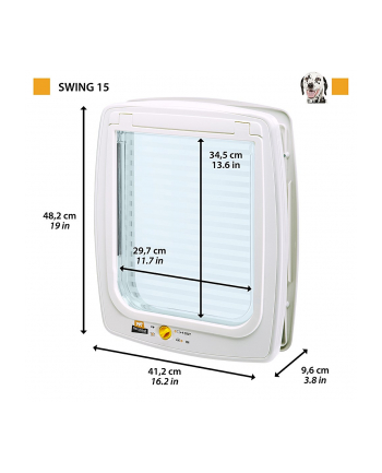 ferplast SWING 15 - drzwiczki dla dużych psów białe