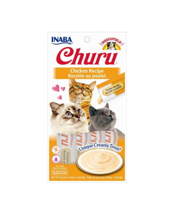 inaba Przysmak CHURU z kurczakiem dla kota 4x14g