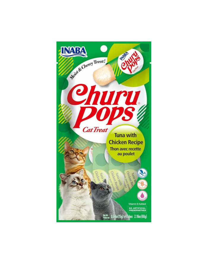 inaba Przysmak CHURU Pops Tuńczyk'Kurczak dla kota 4x14g główny
