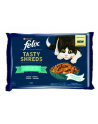 purina nestle FELIX Tasty Shreds z Łososiem i z Tuńczykiem 4x80g - nr 1