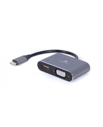 GEMBIRD ADAPTER USB TYPU C NA HDMI + VGA NA KABLU SZARY nr 2