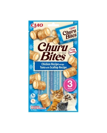 inaba Przysmak CHURU Bites Tuńczyk'Przegrzebki kot 3x10g nr 1