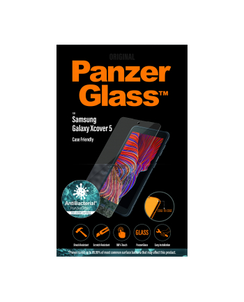 PANZERGLASS SZKŁO HARTOWANE SAMSUNG GALAXY XCOVER 5 DO ETUI ANTYBAKTERYJNE 7267