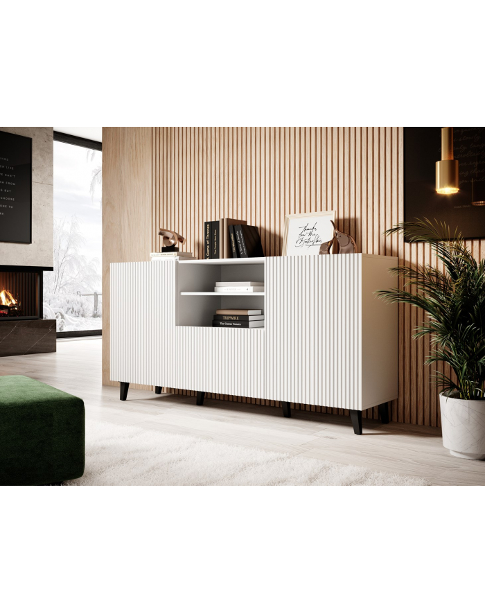 cama meble Komoda PAFOS 150x40x82 biały mat główny