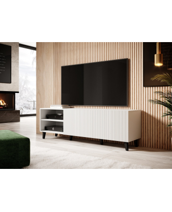 cama meble Szafka RTV PAFOS 150x40x52 biały mat nr 2