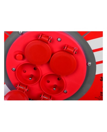 Przedłużacz elektryczny  bębnowy 25M VERTEX 3x2 5mm PB25METAL czarny nr 1