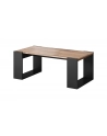cama meble Ława/Stolik WOOD 120x55x46 dąb wotan + antracyt - nr 1