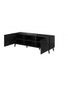 cama meble Szafka RTV ABETO 150x42x52 czarny/czarny połysk - nr 12