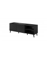cama meble Szafka RTV ABETO 150x42x52 czarny/czarny połysk - nr 3